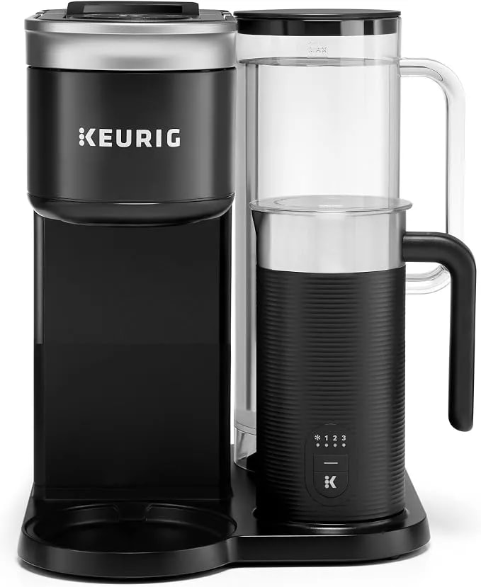 Keurig K-Café Smart Single Serve Coffee Maker With Wifi Compatibility, Latte And Cappuccino Machine With Built-In Frother, 6 Brew Sizes, Black - Wifi Compatibility, Latte, Cappuccino Machine With Built-In Frother, 6 Brew Sizes