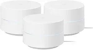 Google Wifi - ac1200 - Mesh Wifi System - Wifi Router - 4500 Sq Ft Coverage - Non-Retail Packaging - 3 Pack - Snow