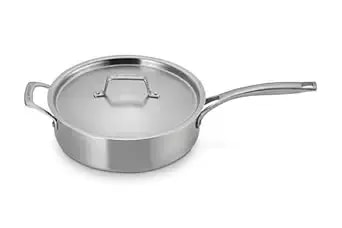 Le Creuset Essential Stainless Steel Saute Pan, 4.5 Qt.