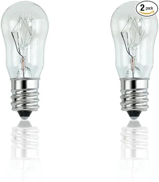 2-Pack we05x20431 Dryer Drum Light Bulb Replacement 10w 120v e12 Base - Compatible With we4m305 Hotpoint & Ge Dryers