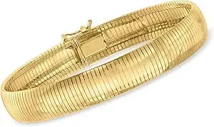 Ross-Simons Italian 18kt Gold Over Sterling Omega Bracelet