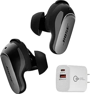Bose Quietcomfort 2nd Gen Ultra Wireless Noise Cancelling Earbuds - Black, With Wall Charger