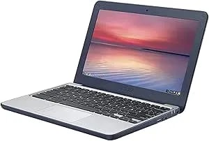 ASUS Chromebook C202SA-YS02 11.6" Ruggedized And Water Resistant Design With 180 Degree (Intel Celeron 4 GB, 16GB Emmc, Dark Blue, Silver)