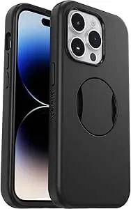 Otterbox Iphone 14 Pro (Only) Ottergrip Symmetry Series Case - Black, Built-In Grip, Sleek Case, Snaps To Magsafe, Raised Edges Protect Camera & Screen