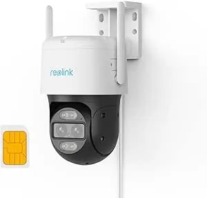 Reolink Wired 4G LTE Cellular Security Camera Outdoor, PTZ Camera No Wifi Needed, 2K 4MP Dual Lens, Auto Tracking, 6X Hybrid Zoom, Smart Person/Car/Pet Detection, 24/7 Recording, Trackmix Wired LTE