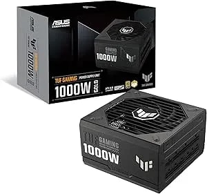 ASUS TUF Gaming 1000W Gold (1000 Watt, ATX 3.0 Compatible Fully Modular Power Supply, 80+ Gold Certified, Military-Grade Components, Dual Ball Bearing, Axial-Tech Fan, PCB Coating) (Renewed)