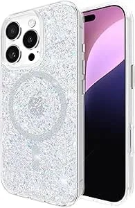 Case-Mate Iphone 16 Pro Case [Compatible With Magsafe] - Stylish Sparkly Phone Case With 12ft Drop Protection - Premium Magnetic Cover For Iphone 16 Pro - Twinkle Disco