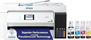 Epson Ecotank ET-15000 Wireless Color All-In-One Supertank Printer With Scanner, Copier, Fax, Ethernet And Printing Up To 13 X 19 Inches, White