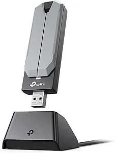 Tp-Link be6200 Tri-Band Wi-Fi 7 Wireless Usb 3.0 Adapter Archer tbe401uh - Wifi Adapter For Desktop Pc - Supports Windows 11,10 - 2 X High Gain Antennas - 6ghz, 4k-Qam, 160mhz, wpa3 - Secure By Design