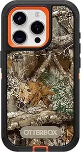 Otterbox Iphone 15 Pro (Only) - Defender Series Case - Realtree Blaze Edge (Camo) - Case Only - Screenless - Rugged & Durable - With Port Protection - Non-Retail Packaging