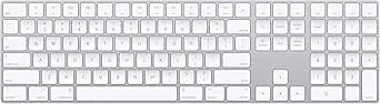 Apple Magic Keyboard With Numeric Keypad: Wireless, Bluetooth, Rechargeable. Works With Mac, Ipad, Or Iphone; Us English - White