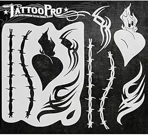 Stencil (Hearts & Tribal)