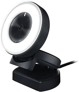 Razer Kiyo Streaming Webcam: 1080p 30 Fps / 720p 60 Fps - Ring Light W/Adjustable Brightness - Built-In Microphone - Advanced Autofocus