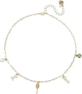 Betsey Johnson Jewelry Women'S Tennis Charm Bib Necklace