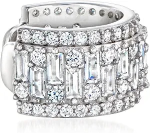 Ross-Simons 3.50 Ct. T.W. Cz Ear Cuff In Sterling Silver
