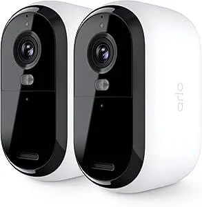 Arlo Essential Security Cameras Wireless Outdoor 1080p Hd (2nd Gen, 2023 Release) - Battery Power, Person Recognition, Package Detection, Animated Preview, 1-Month Trial Of Secure Plan, 3 Cam, White