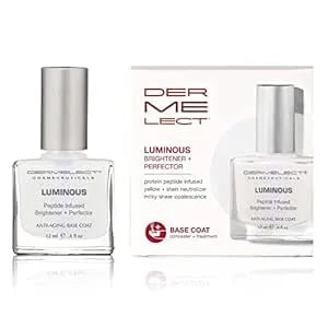 Dermelect Cosmeceuticals Luminous Nail Brightening Treatment – Dual Action Brightener & Treatment For Visibly Damaged Nails, Anti-Aging Formula, Strengthens & Nourishes, 0.4 Oz