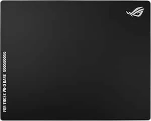 Asus Rog Moonstone Ace L Glass Gaming Mouse Pad – 19.7” X 15.7”, Ultra-Smooth Matte Tempered Glass For Quiet Ultrafast Glides, Impact/Scratch Resistant, Easy To Clean, Anti-Slip Silicone Base - Black