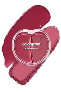 Colorgram Tintin Dory Duo Blusher 05 Red Heart Duo - Dual Texture Cream & Powder Blush In One - Natural Flush To Matte Finish Cheek Color - Buildable, Compact Korean Blush For Daily Makeup