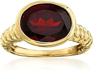Ross-Simons 5.00 Carat Oval Garnet Ring In 18kt Gold Over Sterling