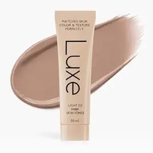 Luxe Color Changing Foundation For Women – Instantly Adapts To Your Skin Tone – Buildable Light-To-Medium Coverage – 12-Hour Wear – Natural Dewy Finish - Medium Dark