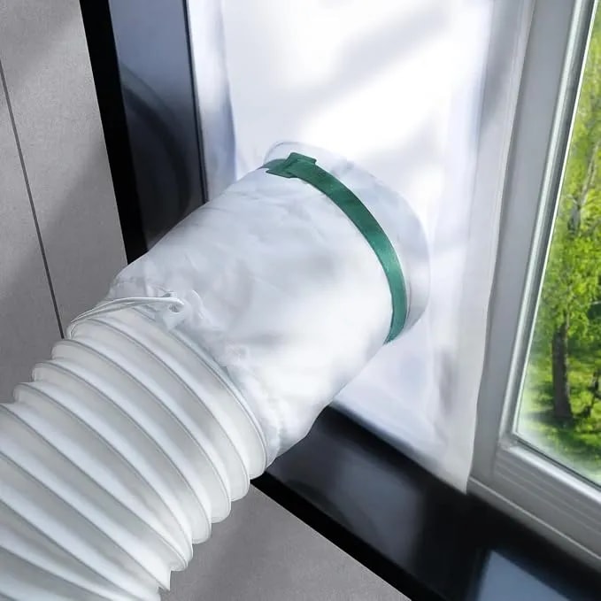 Loviga Portable Air Conditioner Window Kit, Window Vent Kit Seal Kit For Portable Air Conditioner Dryer, 10x40~64 Inch Length Adjustable Upgraded 100% Sealing Waterproof Easy To Install