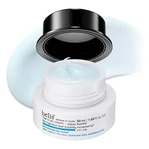 Belif Aqua Bomb – Daily Niacinamide Hydrating Moisturizer, Lightweight Plumping Facial Cream With Hyaluronic Acid & Squalane, Cooling Effect, Anti-Aging, Korean Skincare, 1.68 Fl Oz (50ml)