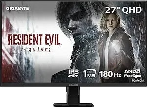 Gigabyte - gs27qa Sa - 27" Ips Gaming Monitor - Qhd 2560x1440-180hz - 1ms Mprt - Amd Freesync - Hdmi, Dp - Black