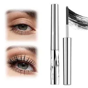 2026 New 7d Mascara Fiber Lashes Waterproof, Curl Fix Mascara, Mascara Primers,Waterproof Iron Mascara Wands Volume And Length, Long Curling, Natural, Non-Smudged (Black 1)