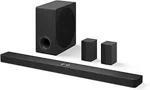 Lg s90tr 7.1.3-Channel Oled Evo Tv Matching Home Theater Soundbar With Rear Surround Speakers And Wireless Subwoofer, Wow Orchestra, Dolby Atmos, Wowcast Built-In