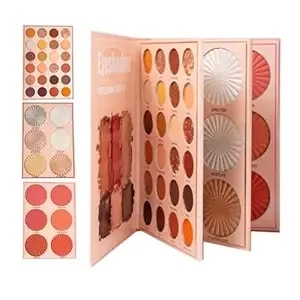 Makeup Book Palette, Waterproof Long Lasting High Pigment Eyeshadow Palette, 82 Color Eyeshadow Palette, Palette 1x3 - Eye Shadow & Highlighter & Blush, Make Up Pallets For Women (1set)