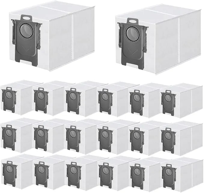 20 Pack Dust Bags For Roborock Qrevo S Pro, Qv 35a, Qrevo s5v - For Saros 20/10/10r, Curv, Curvx, Qrevo, Pro, Maxv, Master, Plus, s5x, s5a, s8 Maxv/Max Ultra Robot Vacuum Cleaner