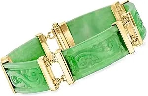 Ross-Simons Jade Dragon Bracelet With 18kt Gold Over Sterling
