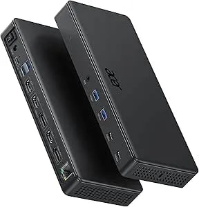 Acer 15-In-1 Laptop Docking Station Support Displaylink Triple Monitors, Usb C Docking Station, 130w Power Adapter, 10gbps Data Transfer, 1gbps Ethernet For Macbook Pro/Air, Acer Laptops, Pc And More