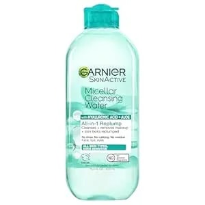 Garnier Micellar Water With Hyaluronic Acid, Facial Cleanser & Makeup Remover, Hydrating And Plumping, For All Skin Types, Vegan, Cruelty Free, 13.5 Fl Oz (400ml), 1 Count