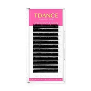 Tdance Lash Extension Matte Black Eyelash Extension C Cc D Dd J B L Curl Volume & Classic Lash Extensions 0.03-0.18mm Thickness Professional Salon Use(0.18-Cc,19 Mm)