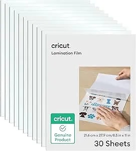 Cricut® Lamination Film - 8.5 In X 11 In (30 Count) - 15 Holographic + 15 Transparent Laminate Sheets - Adds A Protective, UV-Resistant Finish To Stickers, Scrapbooks, Decals, Cards, & More