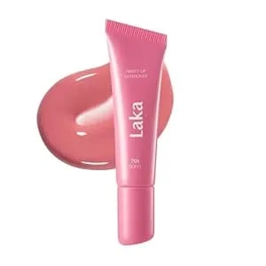 Laka Fruity Lip Glotioner, 10ml/0.33 Fl.Oz, Lip Gloss With High Shine Vivid Colors, Jelly Tip For Hygienic & Easy Application, K-Beauty​​ (#701 Dolly)