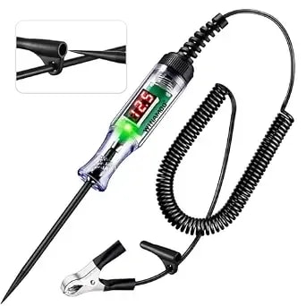 Automotive Test Light With 3-48v Led Digital Voltage Display, Auto Circuit Tester With Voltmeter & Dual Color Polarity Indicate, Electric Test Pen W/Stainless Probe For Car/Truck/Suv Checker