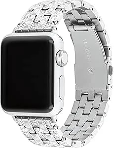Coach Apple Watch Strap, Compatible With 38mm, 40mm, 41mm Apple Watch, Interchangeable Band, Crystal Design For A Dazzling Look, Personalize Your Style