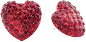 Betsey Johnson Heart Shaped Stud Earrings