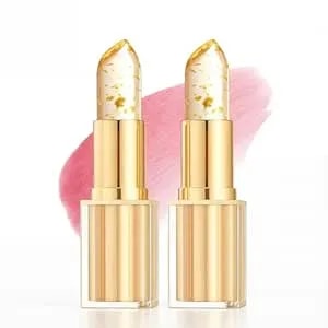 2pcs Ph Lipstick Color Changing, Clear Color Changing Lipstick, Transfer Proof Lip Balm With Gold Foil Inside, Long Lasting 12 Hour Wear, Hydrating & Lightweigh, Mothers Day Birthday Gifts For Women