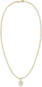 Alexa Leigh Women'S Round Bezel Ball Chain Necklace