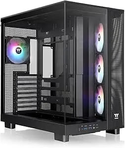 Thermaltake View 380 Xl Tg Argb; 4x120mm Argb Lite Fans Included; 360mm Radiator Support; 420mm Gpu Clearance; Hidden Connector Support; Dual Chamber; Black; Ca-11e-00m1wn-Az