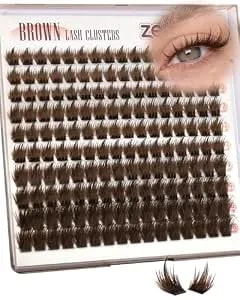 Brown Lash Clusters With Spikes Dark Brown Manga Lash Clusters Wispy Cluster Eyelash Extensions Fluffy Fairy Individual Lash Extensions 160pcs Diy Anime Eyelash Clusters 10-16mm By Zenotti