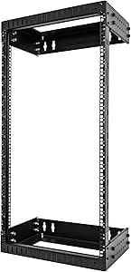 Startech.Com 2-Post 21u Heavy-Duty Wall Mount Network Rack, 19" Open Frame Server Rack With Adjustable Depth, Wall Mount Data Rack For It / Av / Patch Panel / Computer Equipment (Rack-21u-20-Wall-Oa)