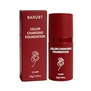 White Color Changing Foundation, Self Adjusting Korean Makeup Base For Mature Skin, Hydrating Liquid Concealer And Sweatproof Face Cosmetic 1.06 Ounce 1pcs
