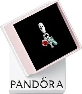 Pandora Nyc Apple, Torch & Street Sign Triple Dangle Charm - Compatible With Pandora Moments - Gift For Her - Sterling Silver With Murano Glass & Enamel - With Gift Box