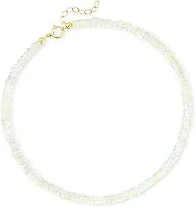 Ross-Simons 3.5-4mm Opal Bead Anklet In 14kt Yellow Gold. 9 Inches