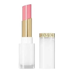 Revlon Super Lustrous Glass Shine Balm, Hydrating Tinted Lip Balm With Hyaluronic Acid, Aloe & Rose Quartz, 002 Pink Flip, 0.11 Oz